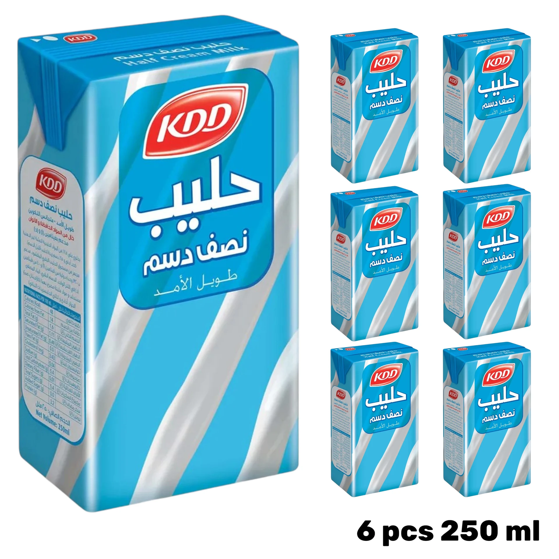 Kdd Half Cream Milk 6x250 ml