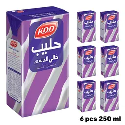 حليب كي دي دي خالي الدسم 6×250 مل