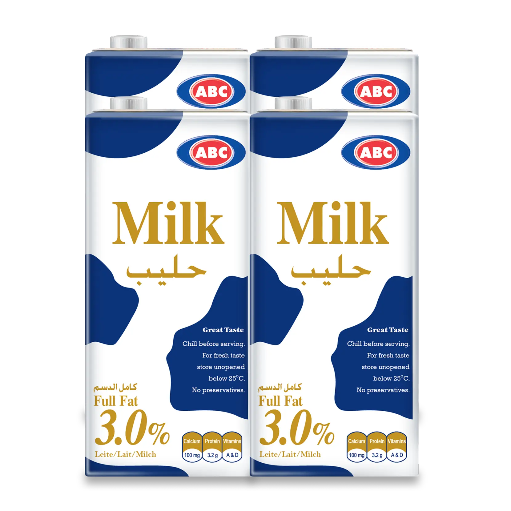 أي بى سى حليب كامل الدسم 4 حبة 1 لتر - view 1