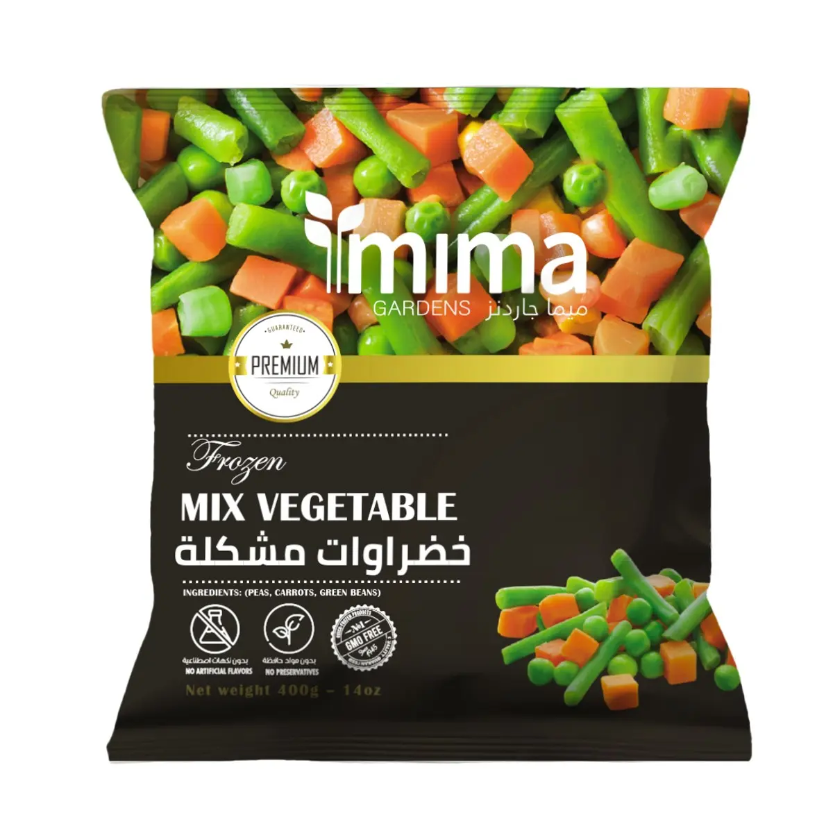 Mima Gardens Frozen Mixed Vegetables 400 gm - view 1