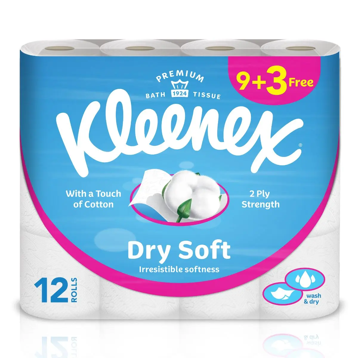 Kleenex Dry Soft Toilet Tissue 9+3 Free - view 1