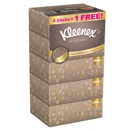 Kleenex Ultra Soft Facial Tissue 96 Sheets 4+1 Free