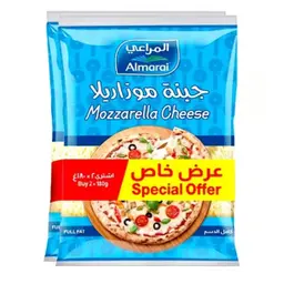 المراعي جبنة موزاريلا مبشورة كاملة الدسم 2 حبة 180جم
