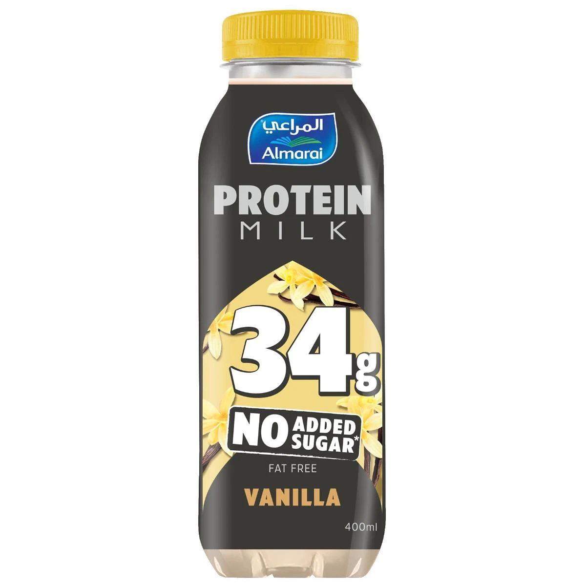 Almarai Protein Milk No Added Sugar Fat Free Vanilla 400 ml