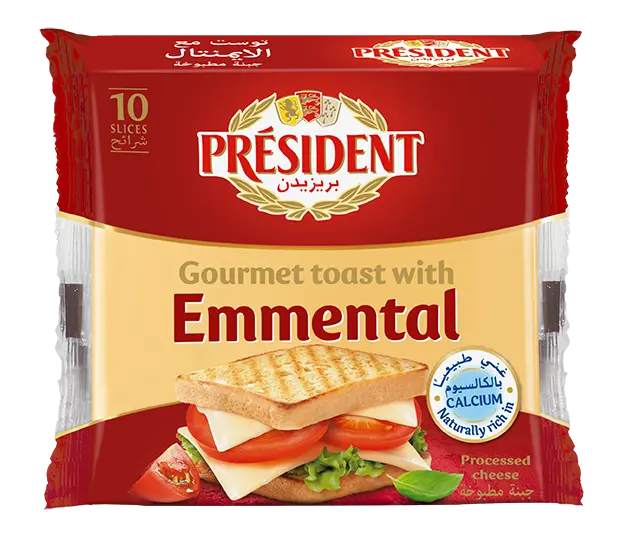 President Emmental Slices Cheese 10 Slice 200 gm - view 5