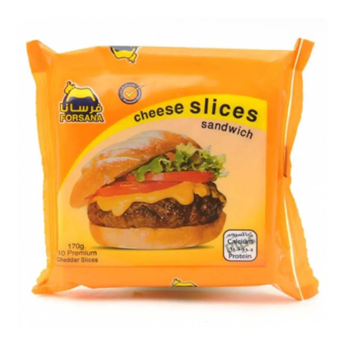 Forsana Cheddar Cheese Slices Full Fat 170Gm - view 1