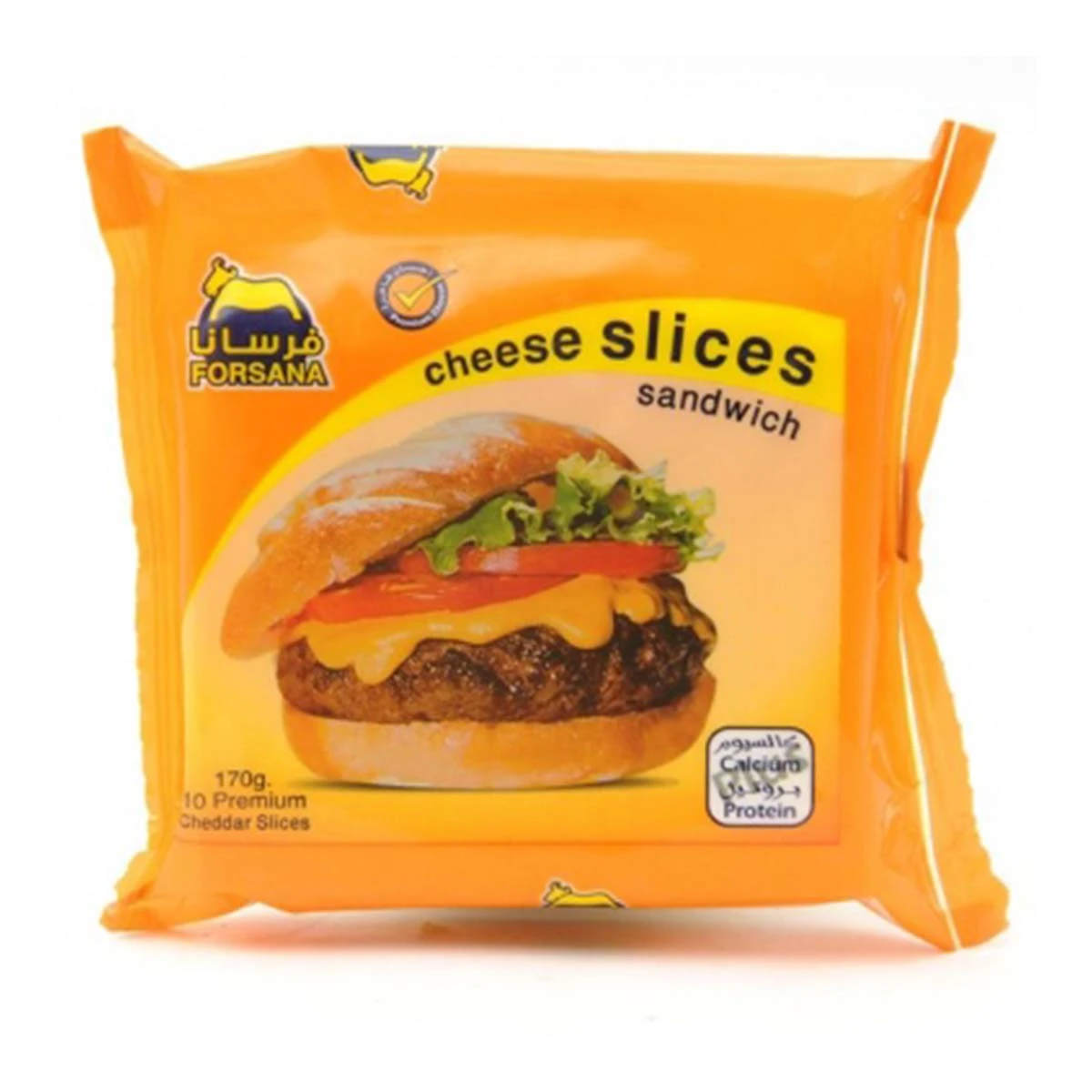 Forsana Cheddar Cheese Slices Full Fat 170Gm