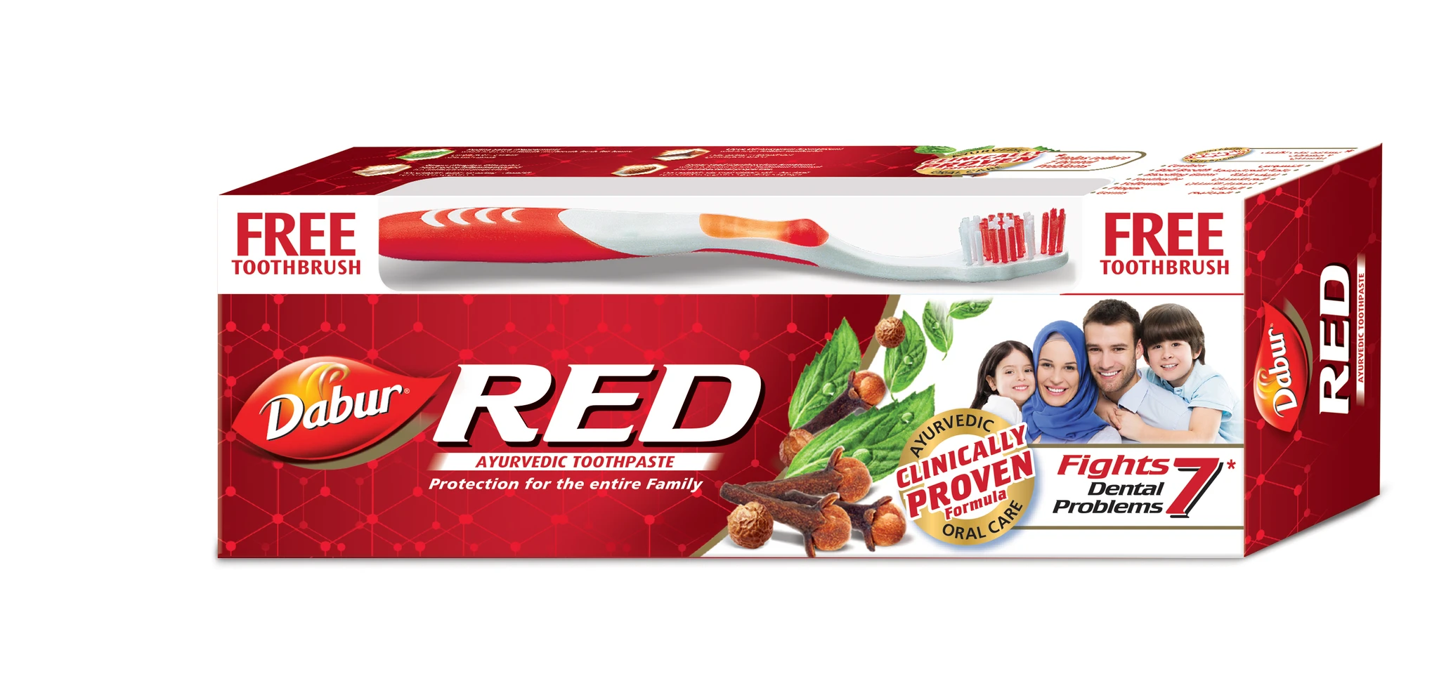 Dabur Red Ayurvedic Toothpaste (200G+Toothbrush)