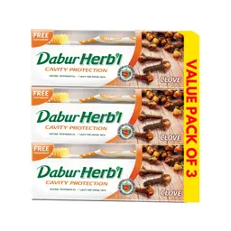 Dabur Herbal Cavity Protection Clove Toothpaste 3 pcs 150 gm
