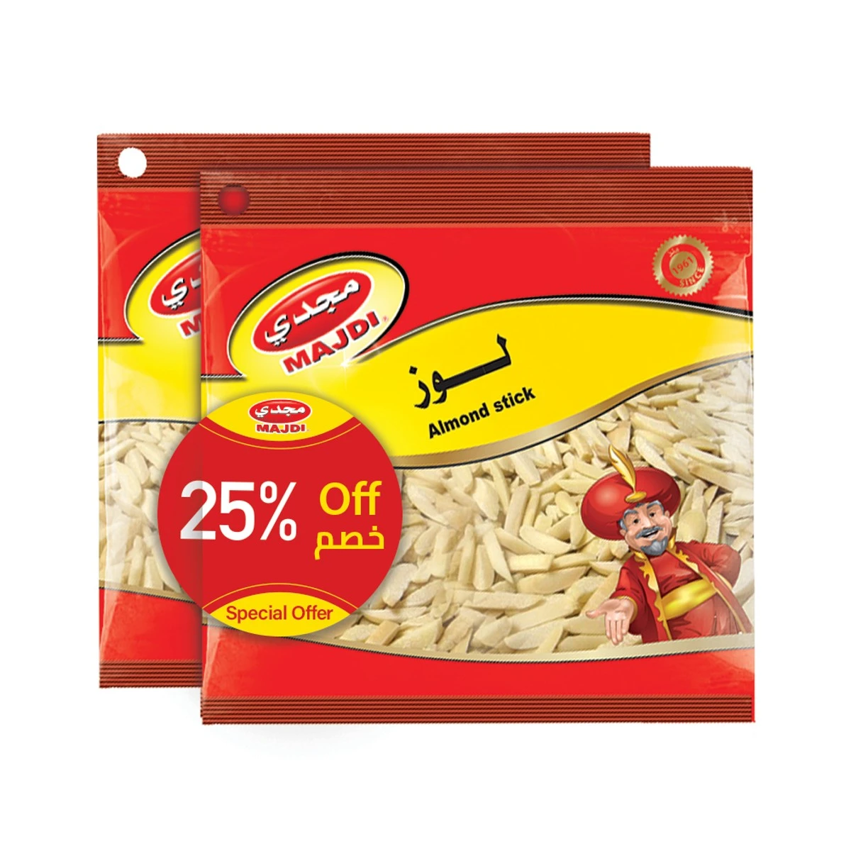 Majdi Almond Stick 2 Pcs 95 gm 25% Off