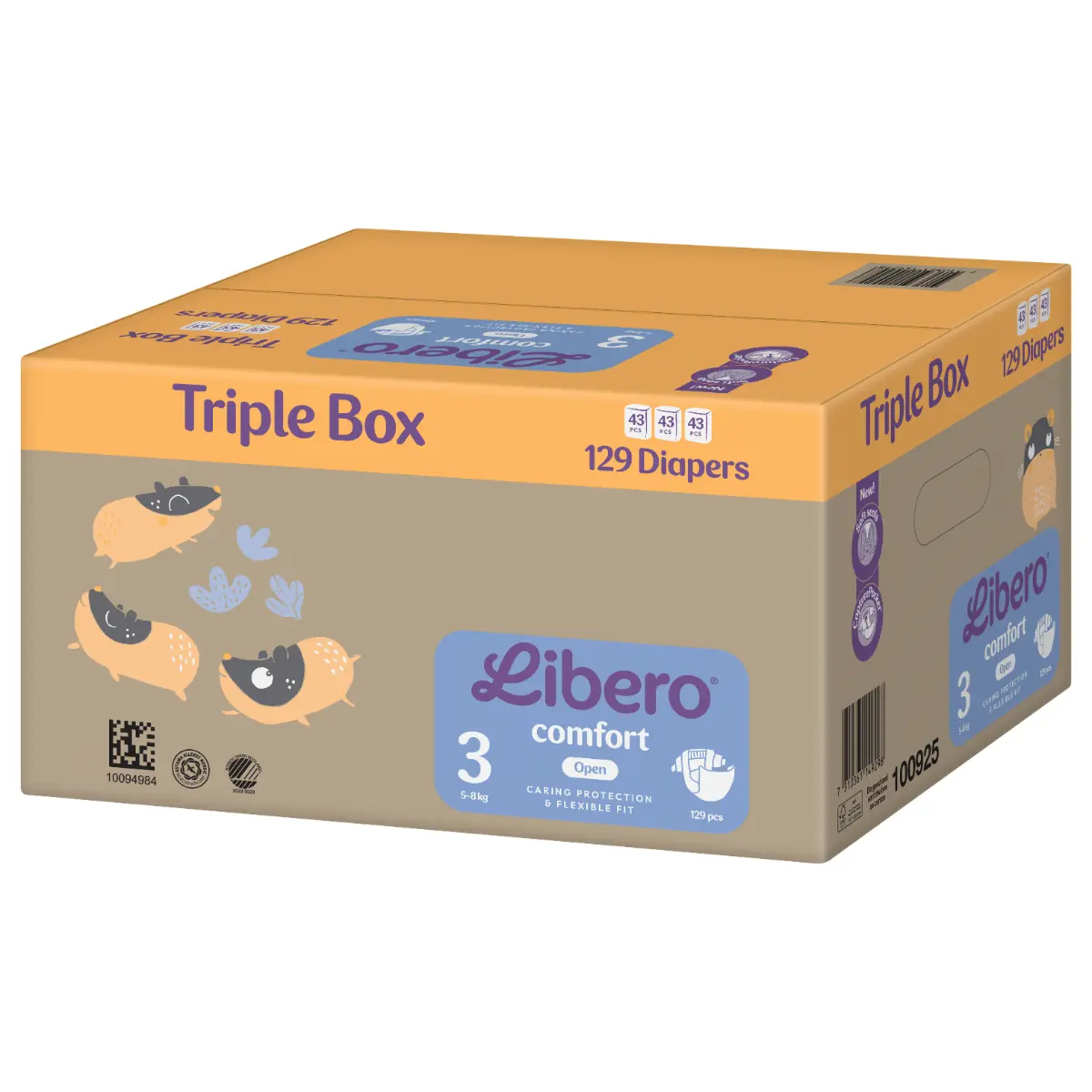 Libero Comfort 3 Open Diaper 5-8 Kg 129 pcs Triple Box - view 1