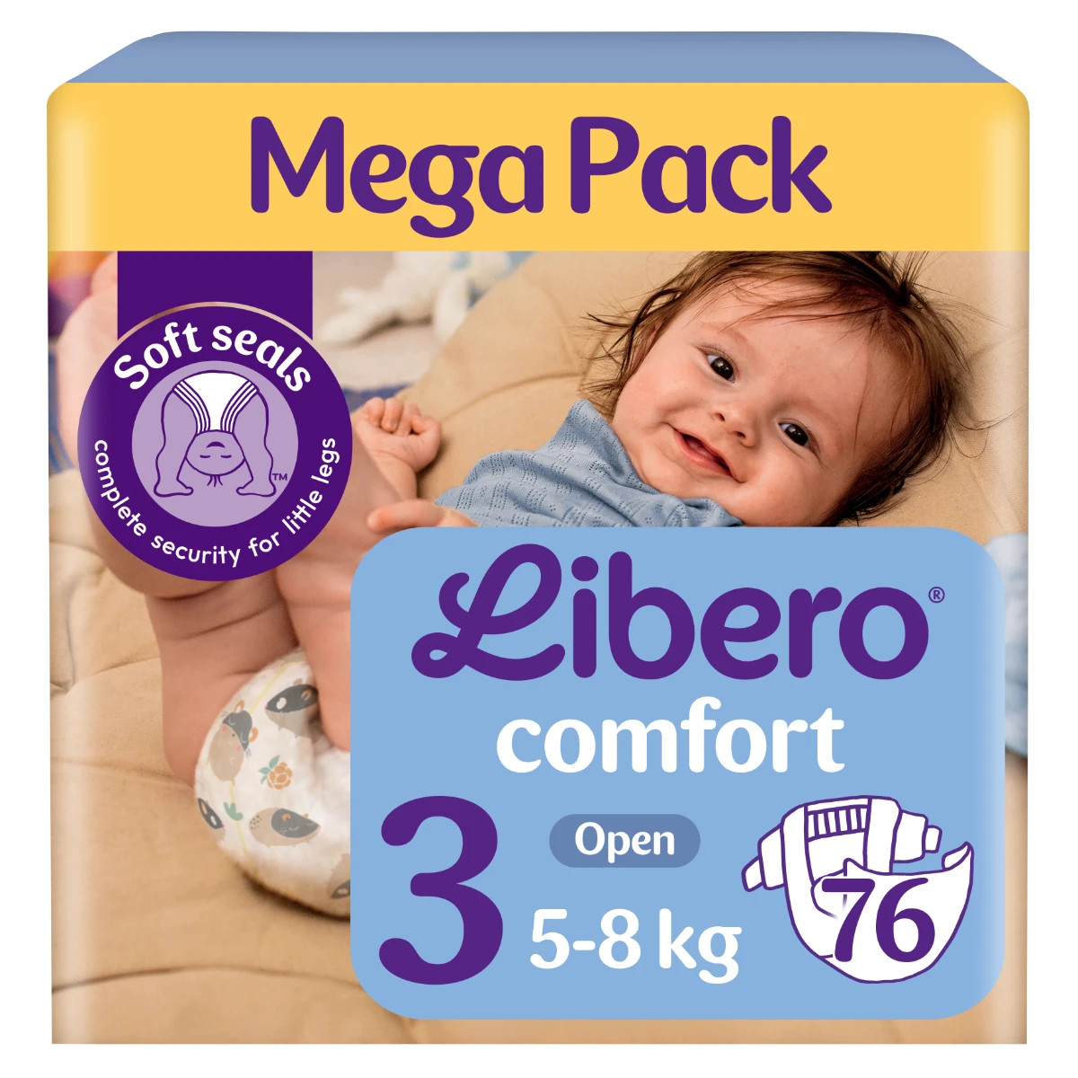 Libero Comfort 3 Open Diaper 5-8 Kg 76 pcs