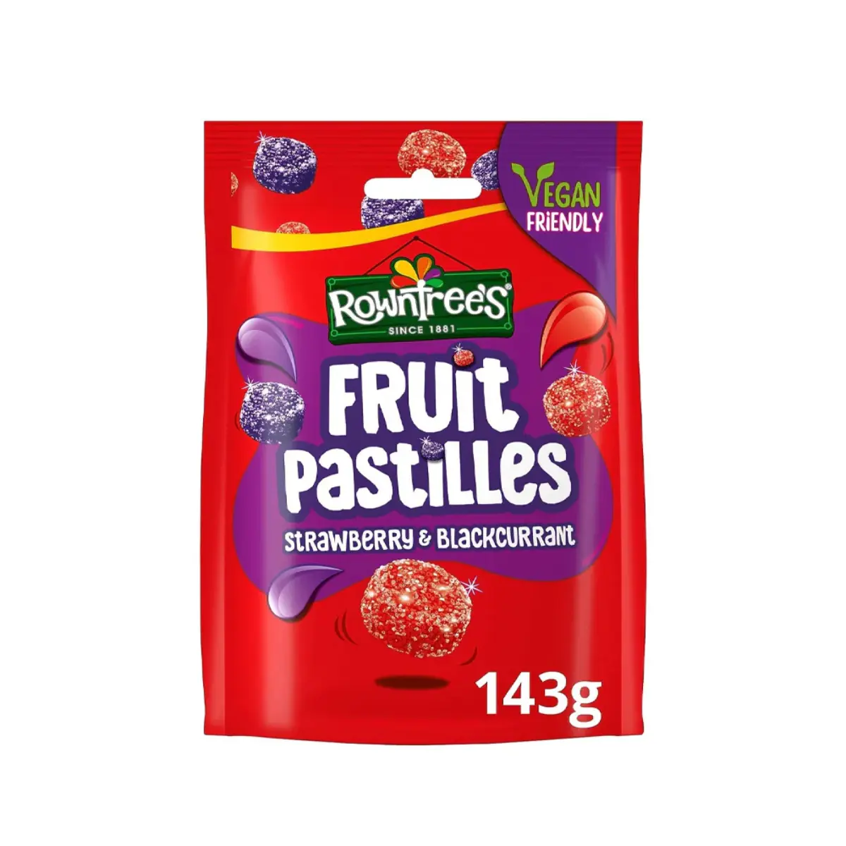 Rowntree's Fruit Pastilles Strawberry & Blackcurrant 143 - view 2