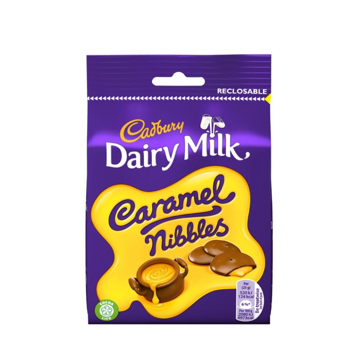 Cadbury Dairy Milk Caramel Nibbles Chocolate Pouch 100 gm