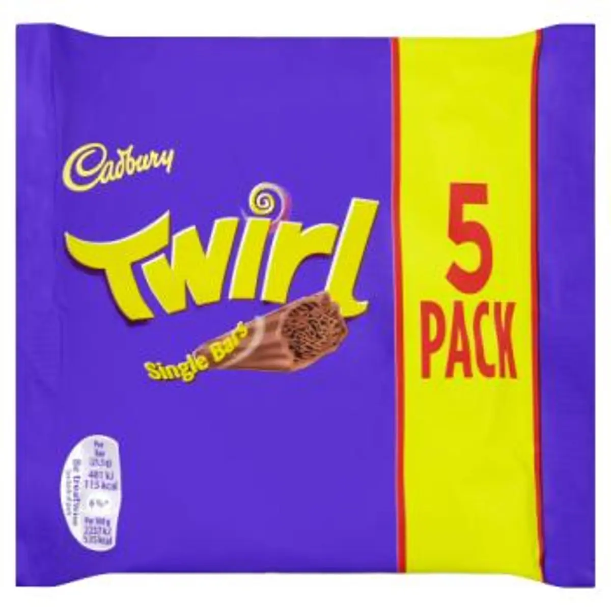 Cadbury Twirl Chocolate Bar 5 pcs 107.5 gm - view 1