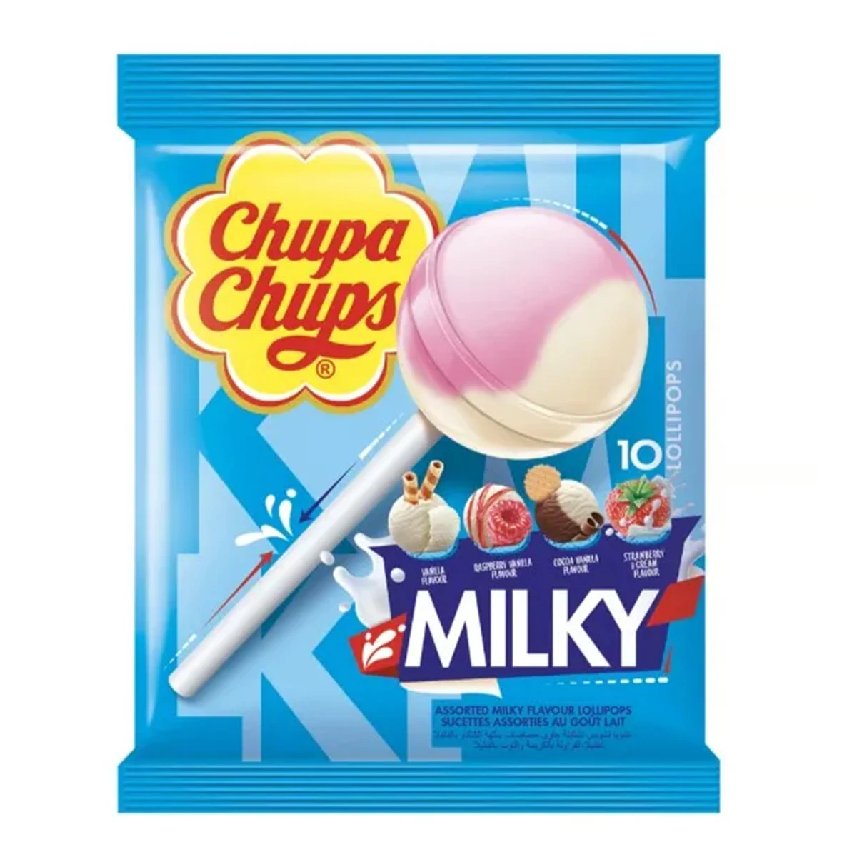 Chupa Chups Milky Lollipops 10 Pieces
