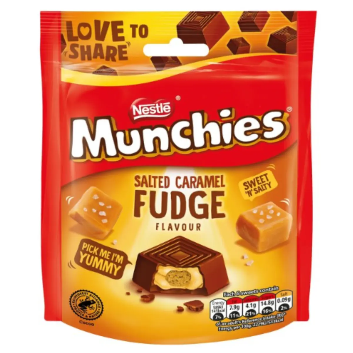 Nestle Munchies Salted Caramel Fudge Pouch 97 gm - view 1