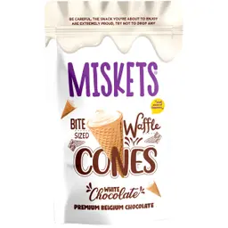 Miskets White Chocolate Filled Cornet Wafer 70g