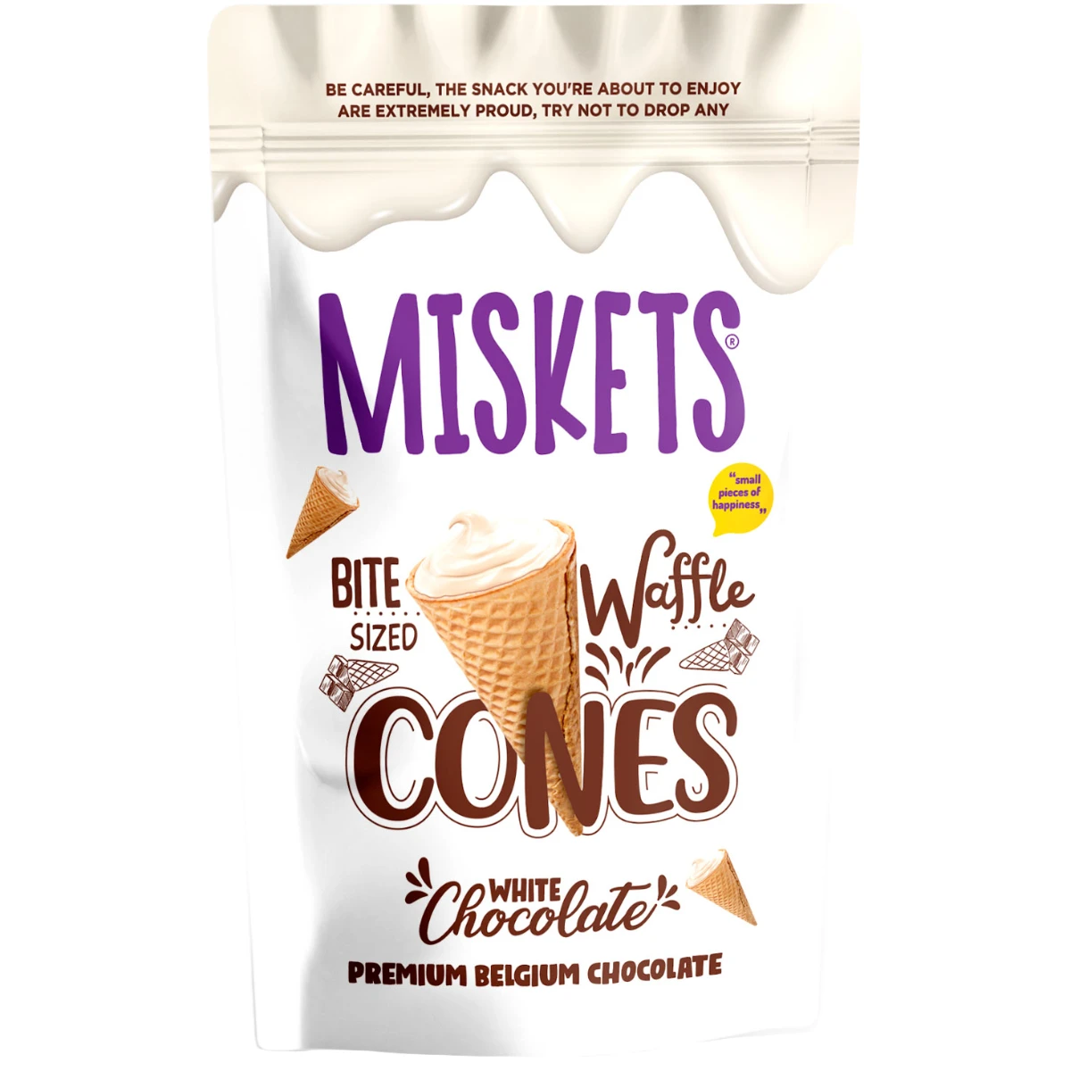 Miskets White Chocolate Filled Cornet Wafer 70g
