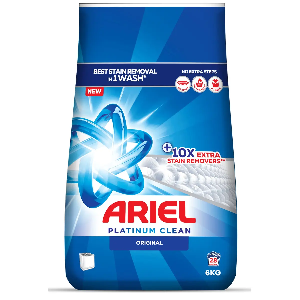 Ariel Power Clean Semi-Automatic Laundry Detergent Powder Original 6 kg - view 1