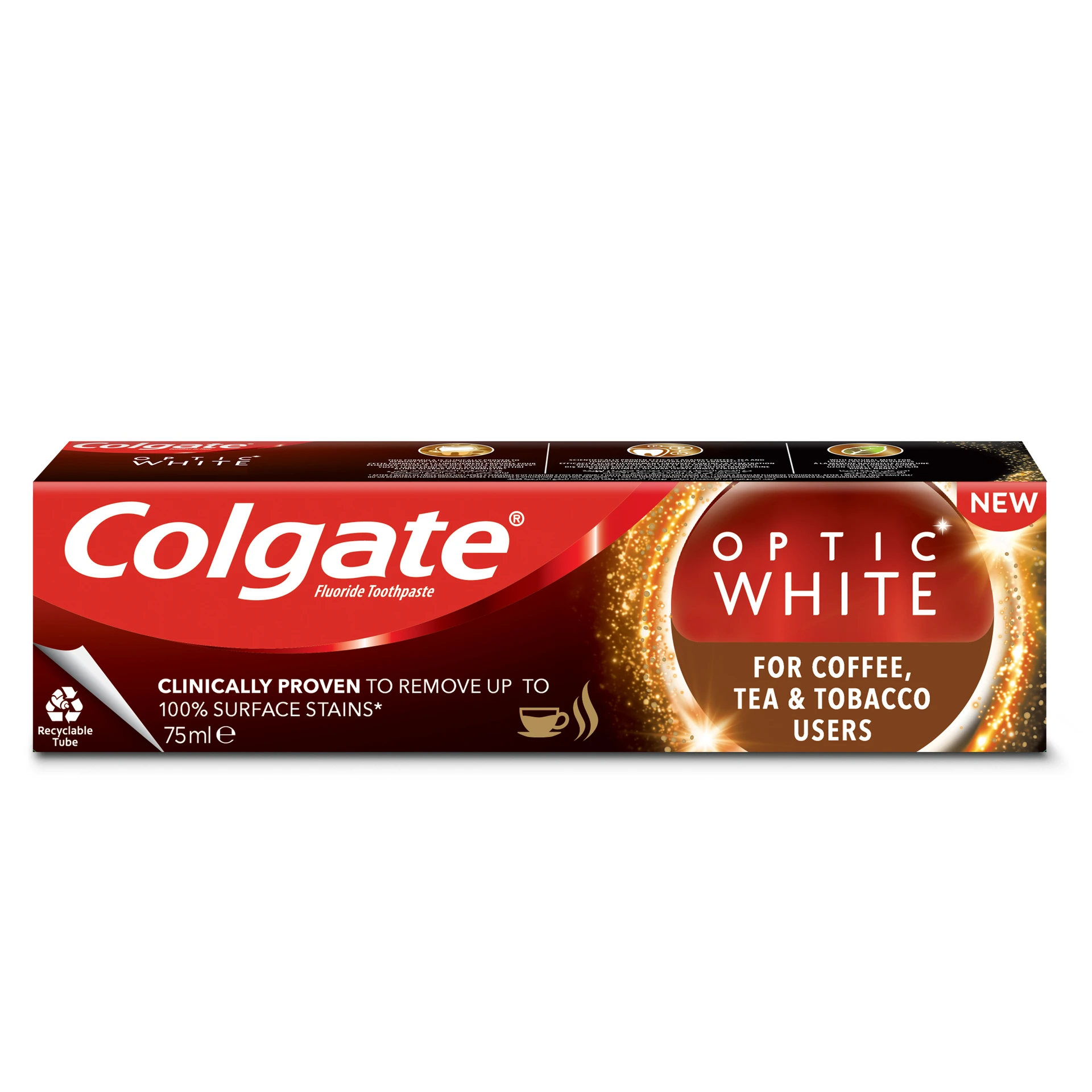Colgate Optic White Toothpaste Coffee Tea And Tobacco Users 75Ml