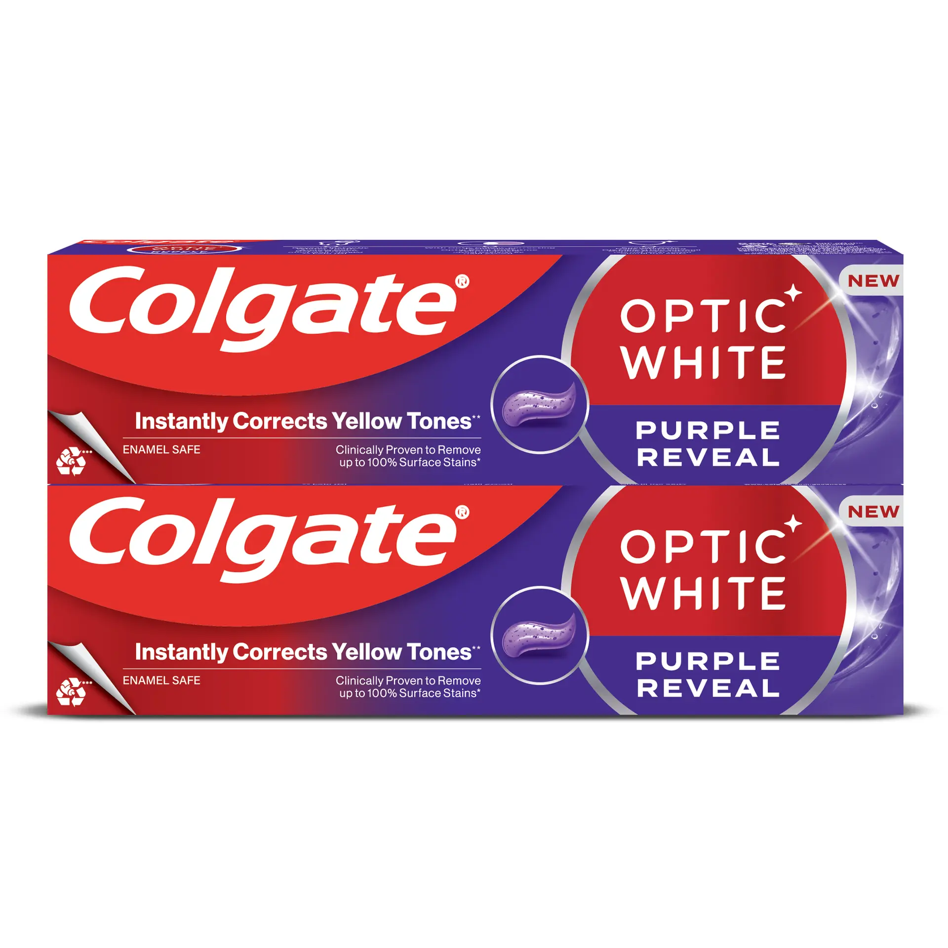 Colgate Toothpaste Optic Purple 2 pcs 75 ml - view 1