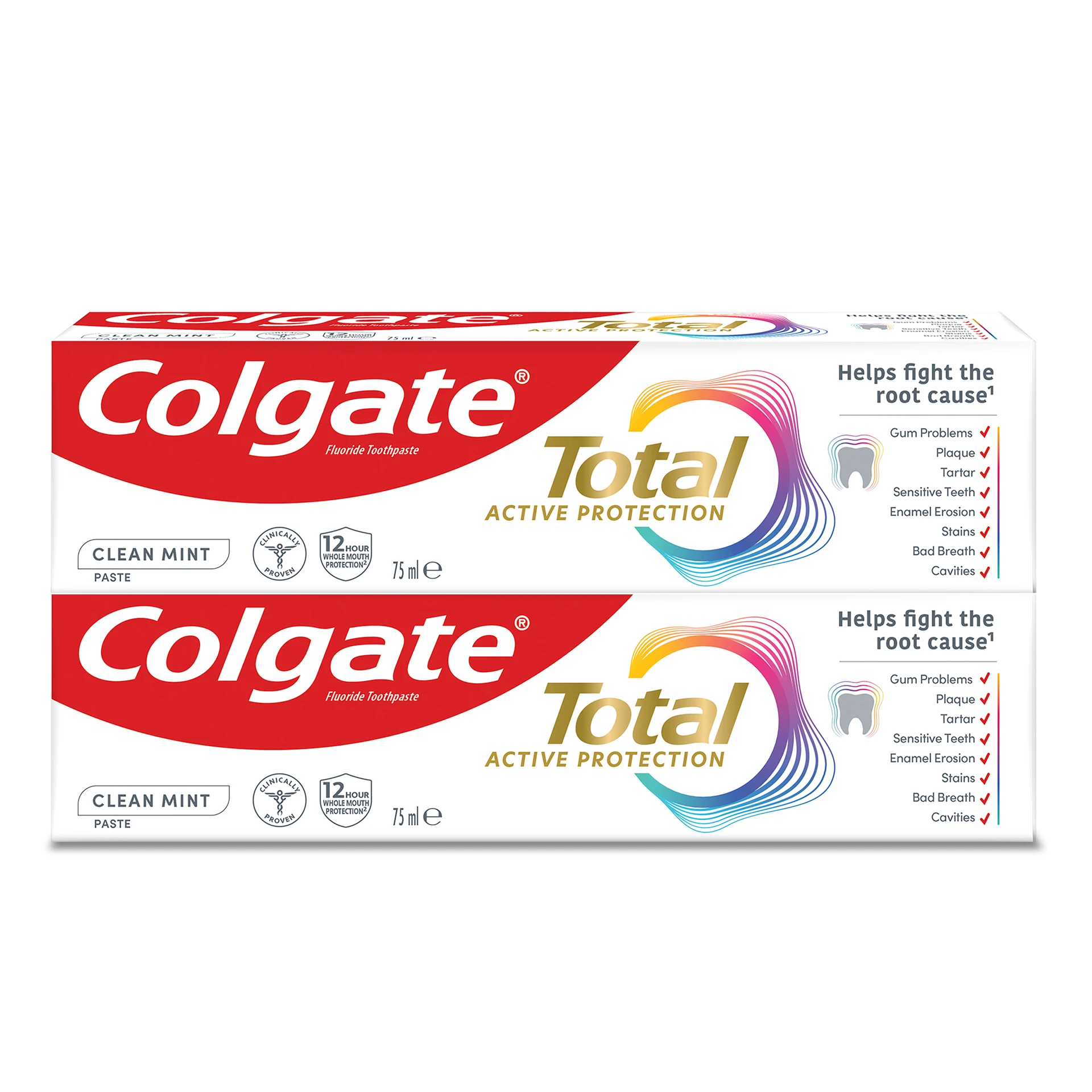 Colgate Toothpaste Total Clean Mint 2 pcs 75 ml