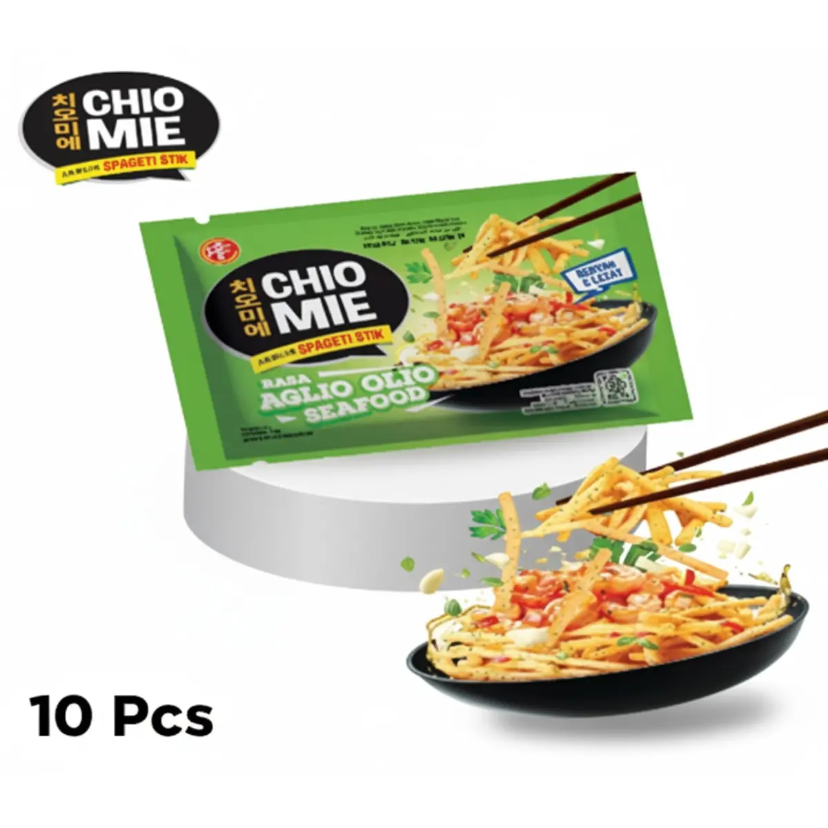 Chio Mie Korean Snack Spaghetti Sticks Seafood Flavor 10 pcs 13 gm - view 1