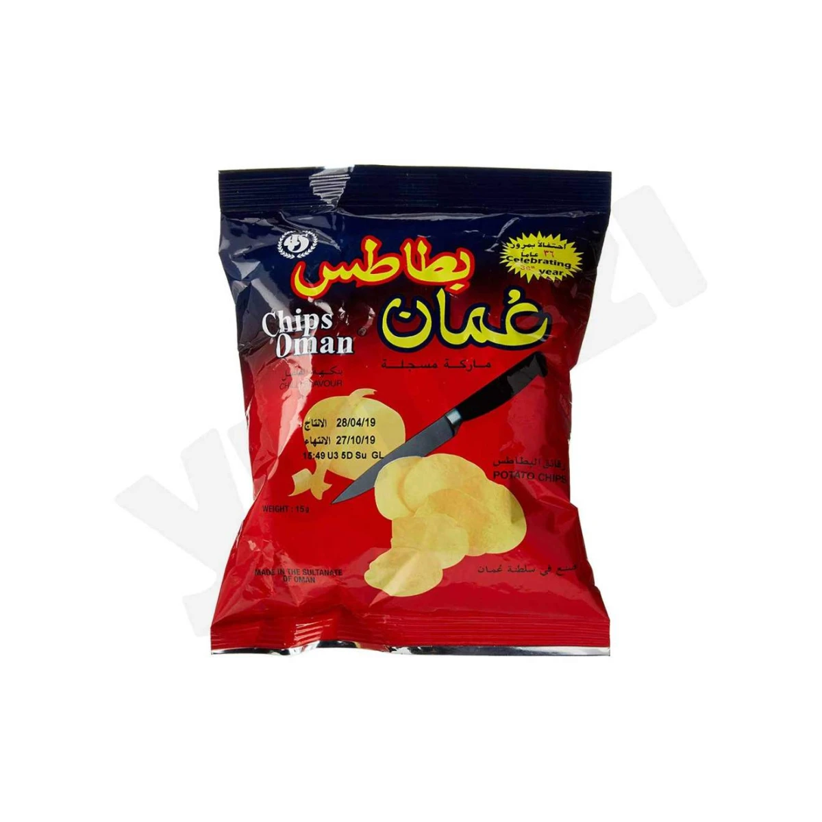 Chips Oman Chili Potato Chips 15 gm