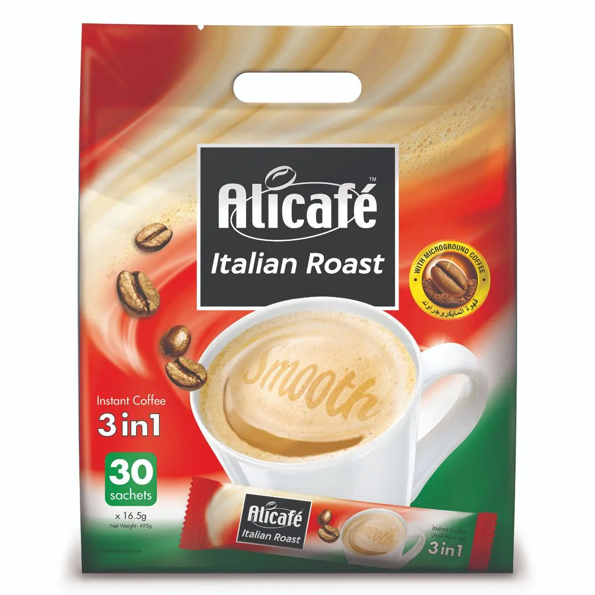 Ali Café 3 In 1 Italian Roast Bag 30 Sachets 16.5 gm - view 1