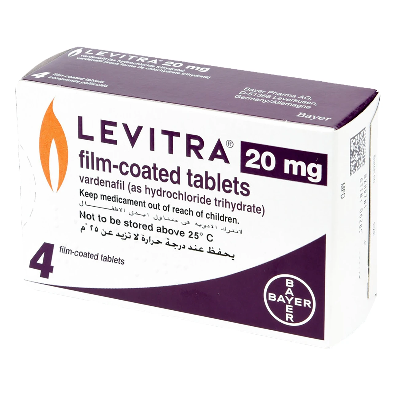 Levitra 20 Mg 4 Tablets
