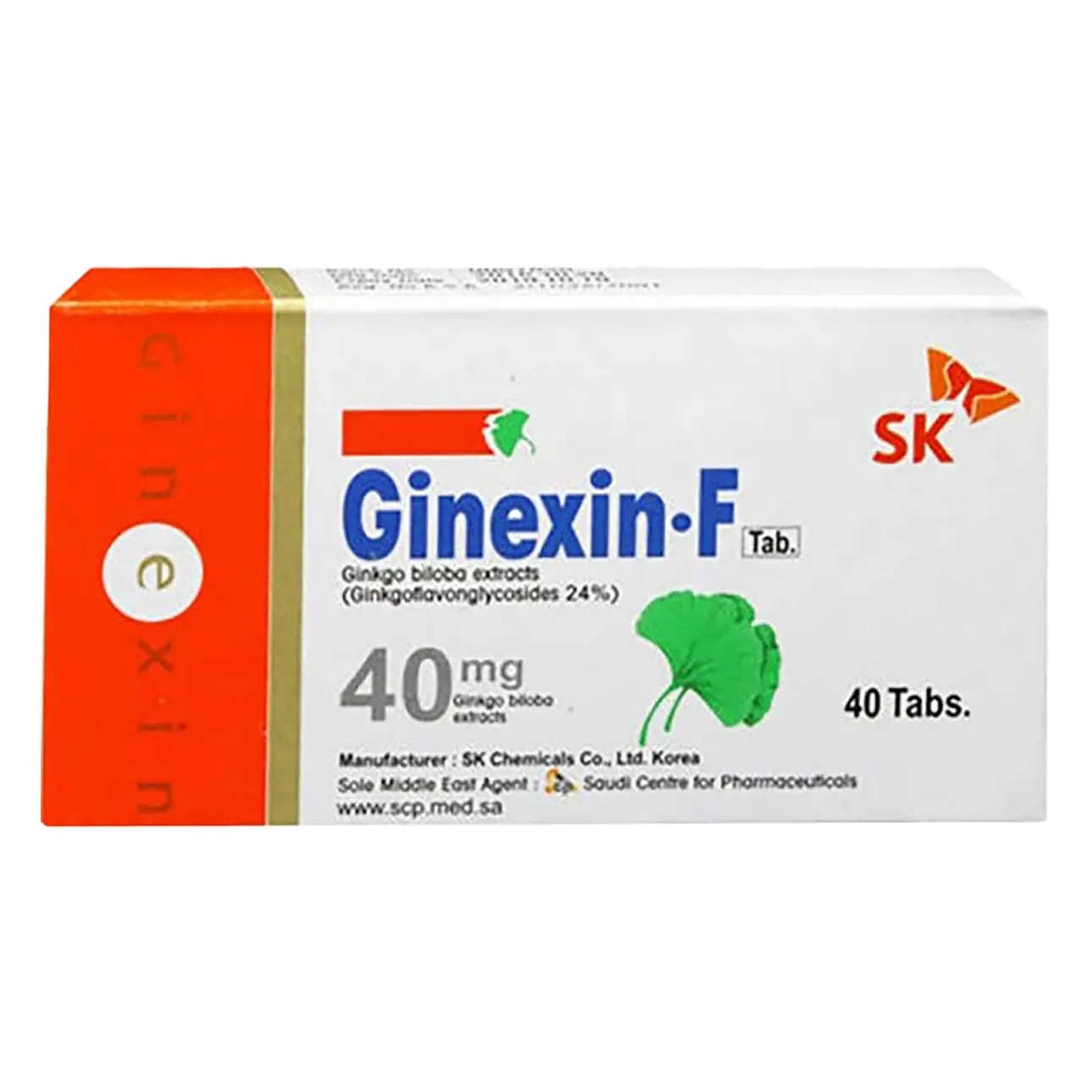 Ginexin F Ginkgo Biloba 40 mg 40 Tablets - view 1