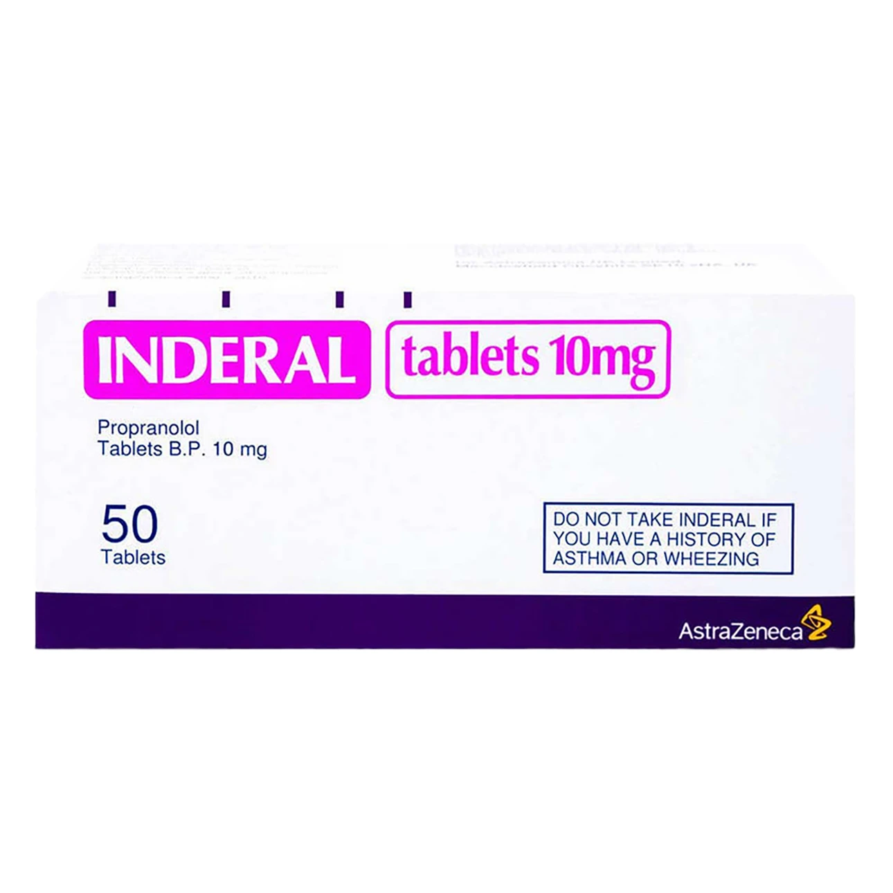 Inderal 10mg 50 Tablets