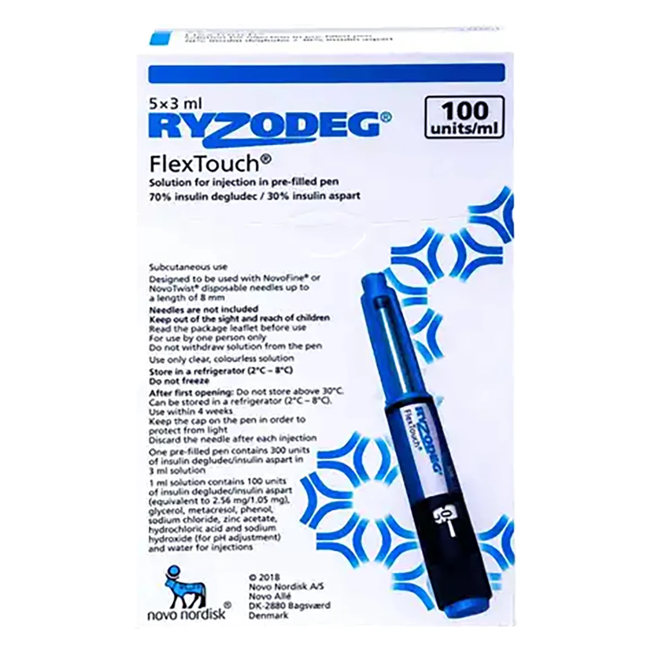 Ryzodeg Flextouch 100 Unit/ml 5 Pre-Filled Pen