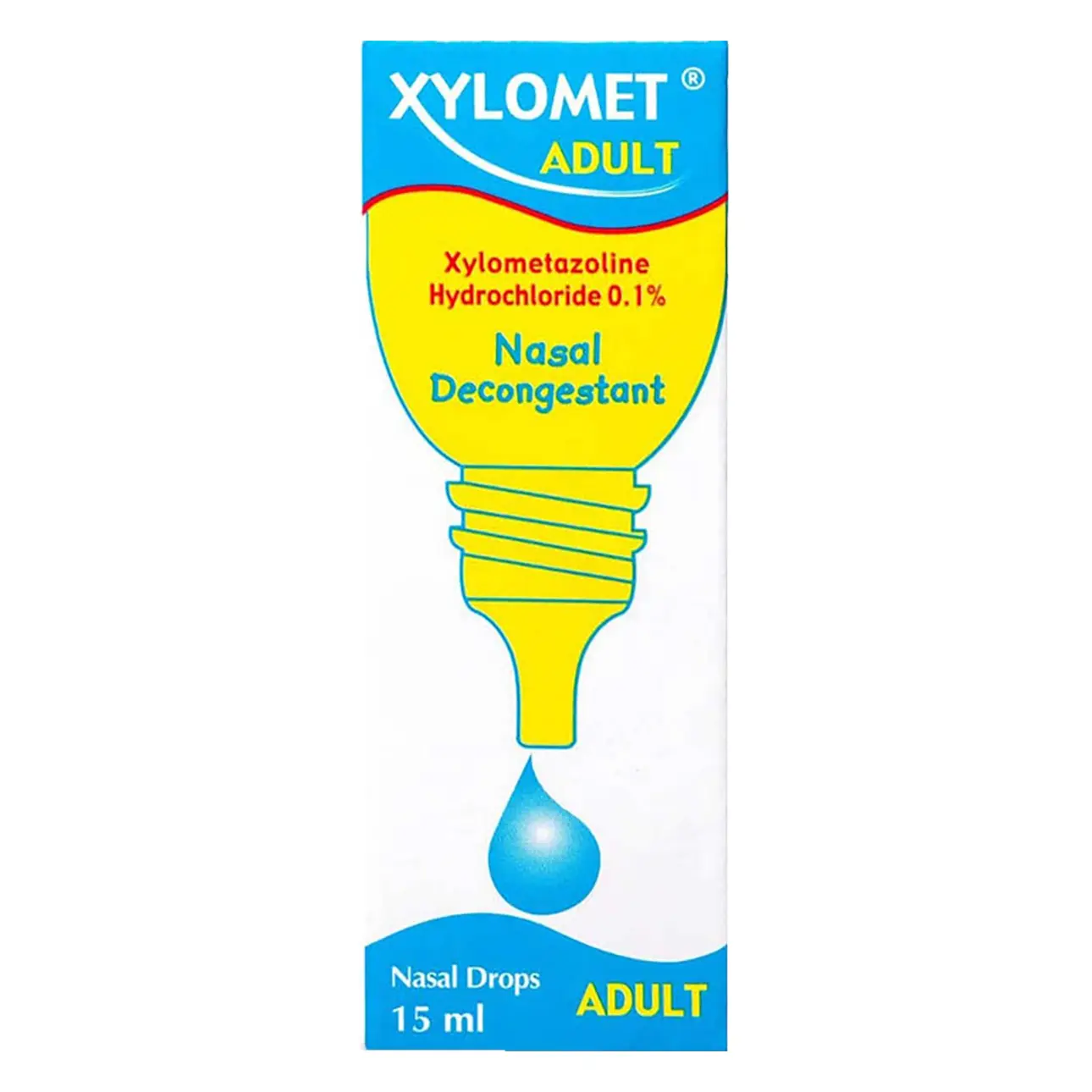Xylomet 0.1% Nasal Drop for Adult 15 ml  - view 1