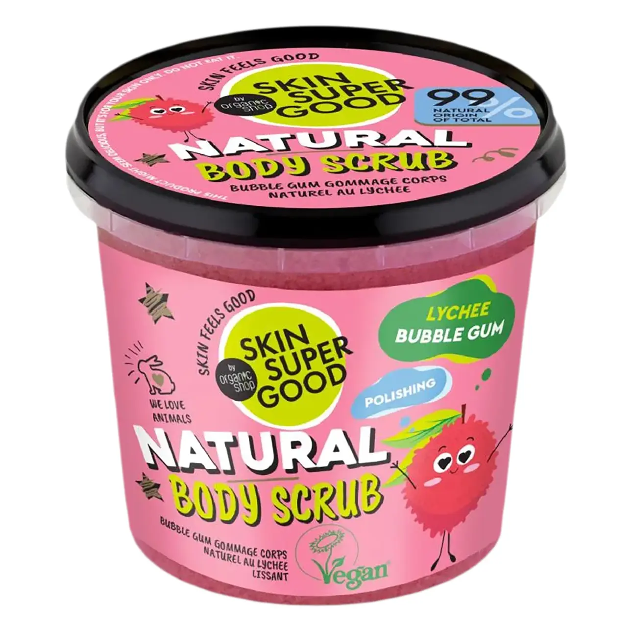 Organic Shop Skin Super Good Natural Body Scrub Lychee Bubble Gum 360 ml - view 1