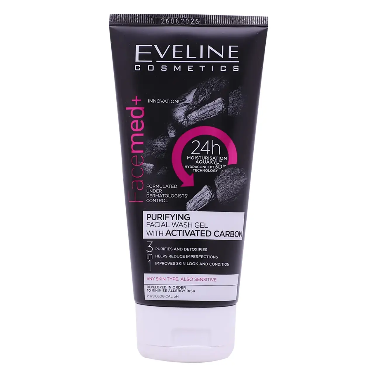 Eveline Facemed+ Purify Carbon Wash Gel All Skin Types 150 ml - view 1