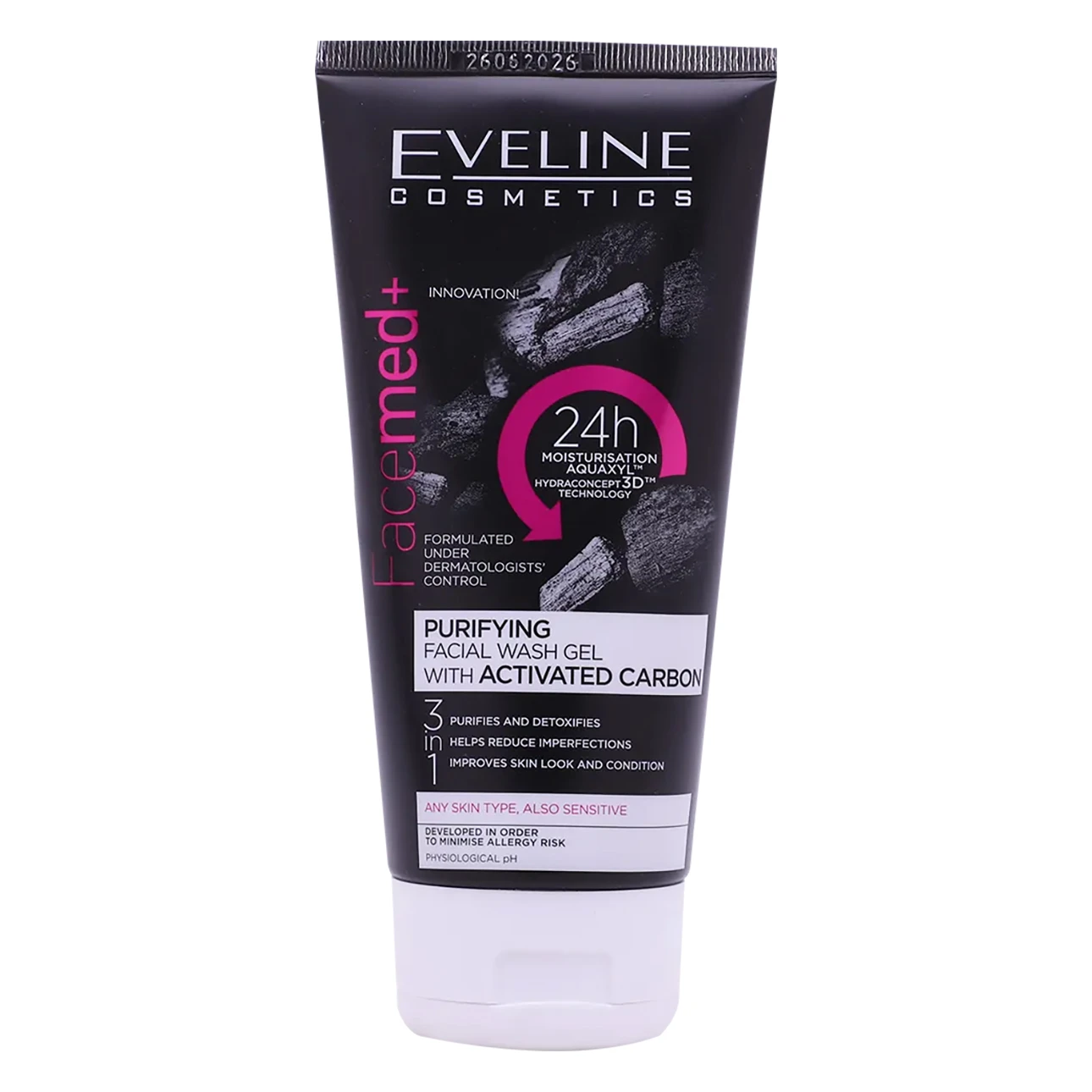 Eveline Facemed+ Purify Carbon Wash Gel All Skin Types 150 ml