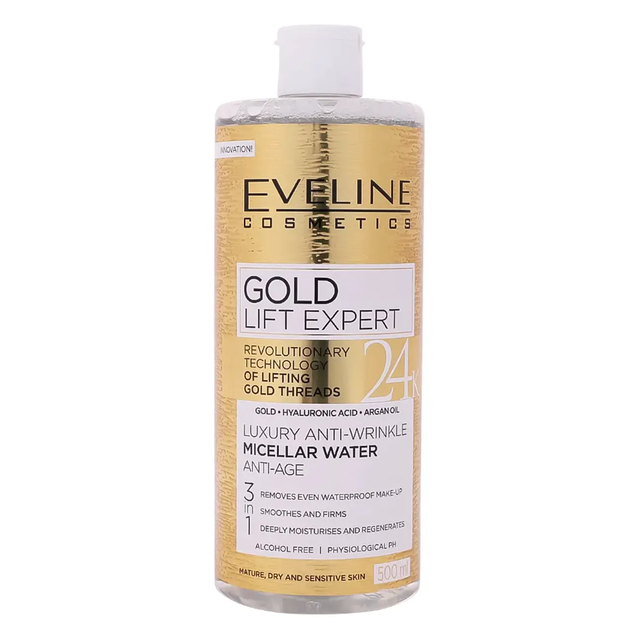 Eveline Gold Lift Expert Anti-Wrinkle Micellar Water 500 ml - view 1