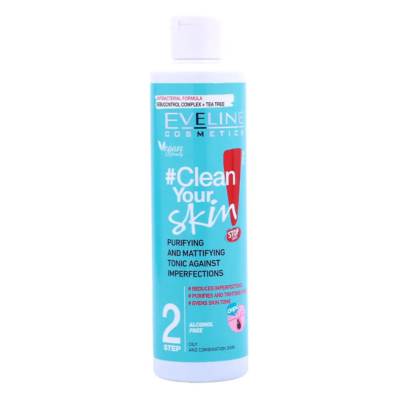Eveline Clean Your Skin Purifying And Mattifying Tonic 225 ml - view 1