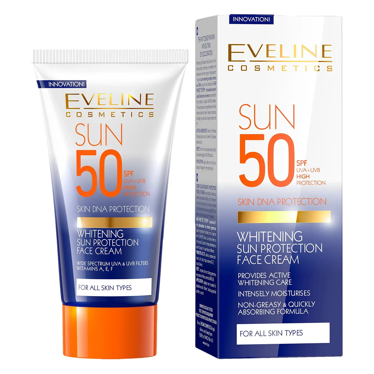 Eveline Sun Protection Face Cream Spf50 All Skin Types 50 ml