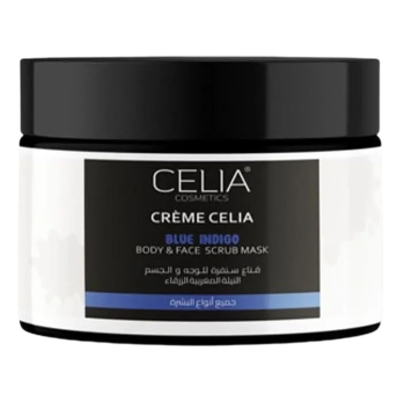 Celia Body and Face Scrub Mask Blue Indigo 500 ml