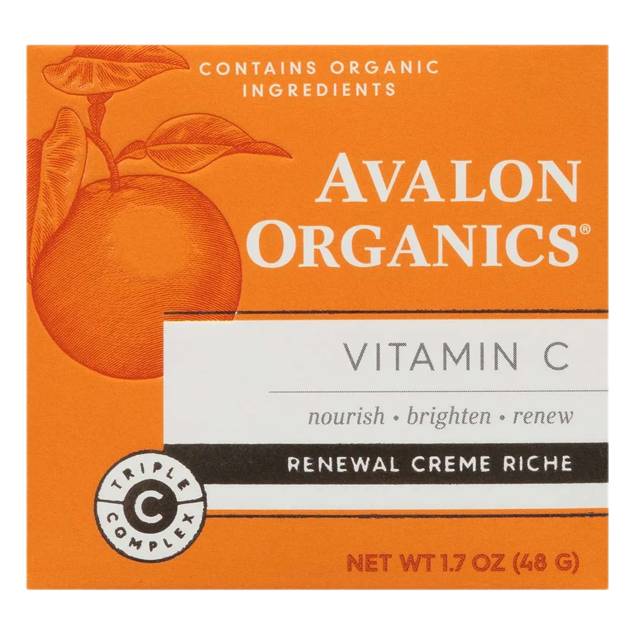 Avalon Organics Vitamin C Crème Riche Renewal 48 gm