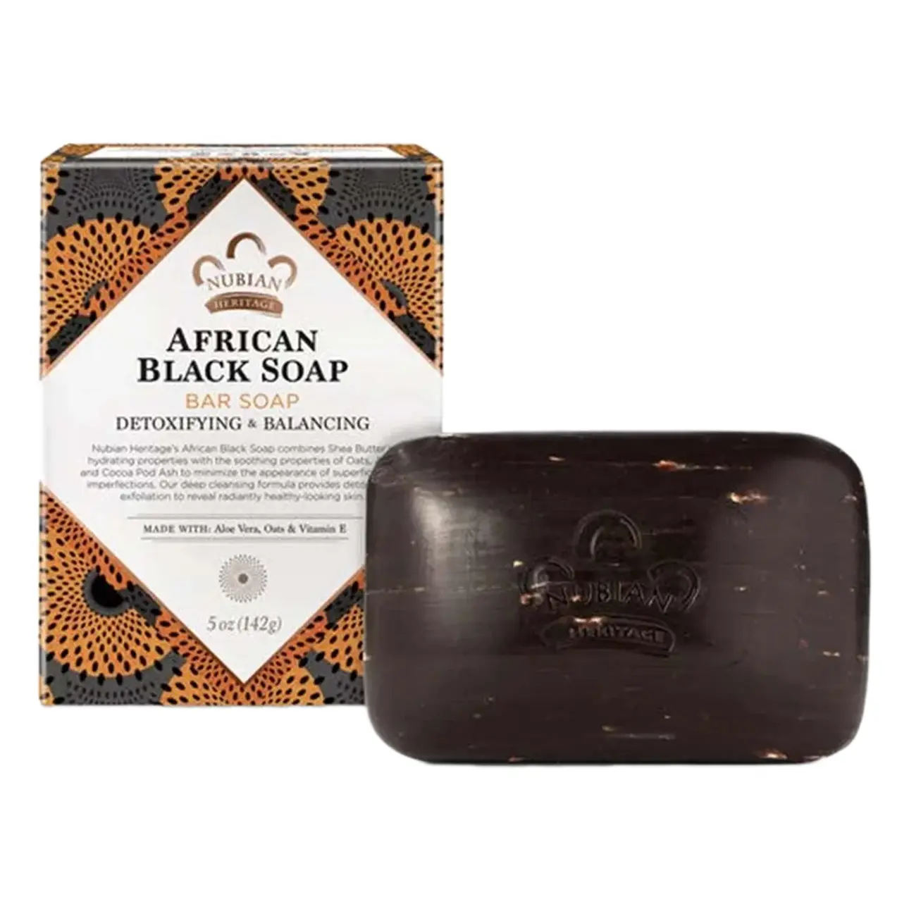 Nubian Heritage African Black Soap Bar 142 gm - view 1