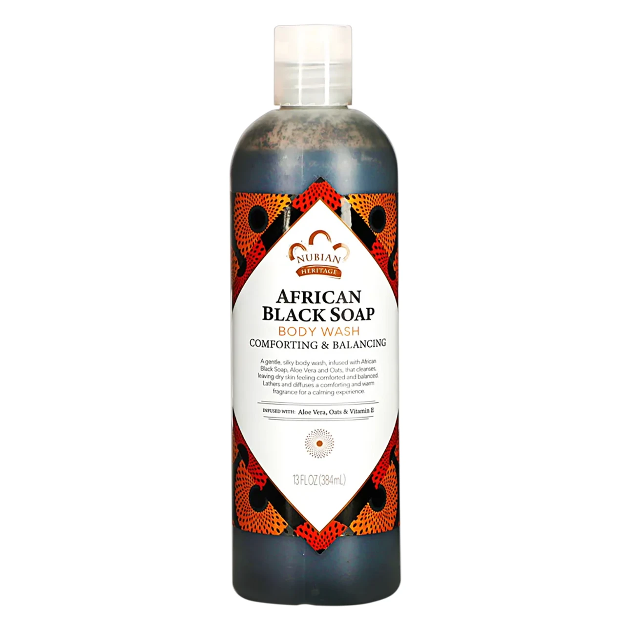 Nubian Heritage African Black Soap Body Wash 384 ml