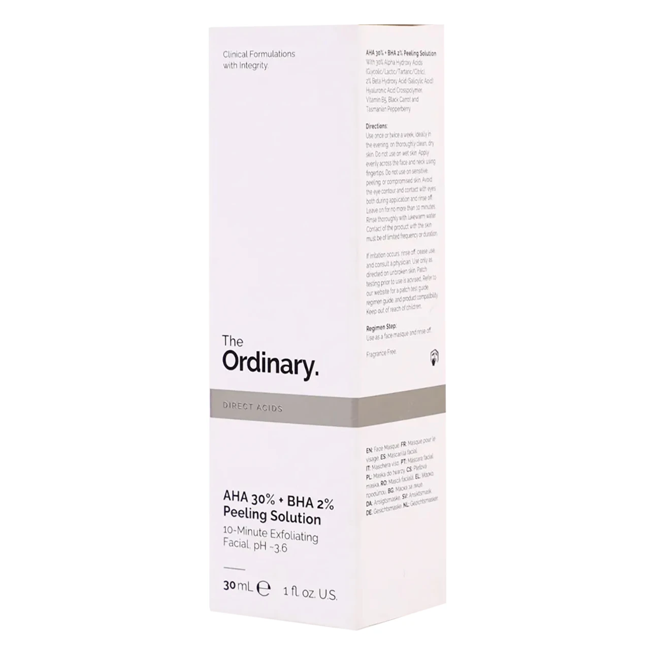 The Ordinary AHA 30% + BHA 2% Peeling Solution 30 ml