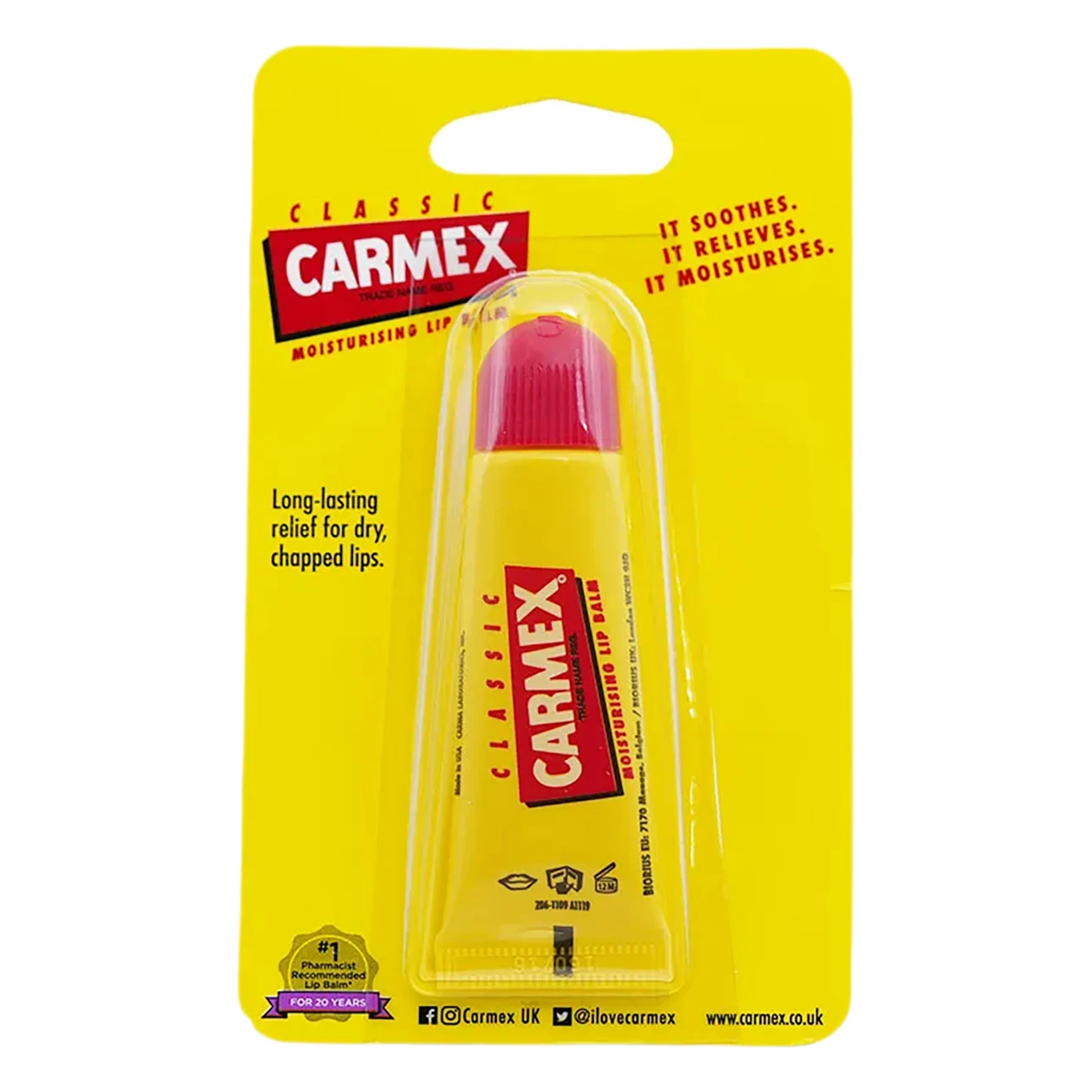 Carmex Classic Lip Balm In Tube 10 gm