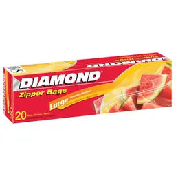 أكياس تخزين كبيرة بسحاب دايموند 20 قطعة