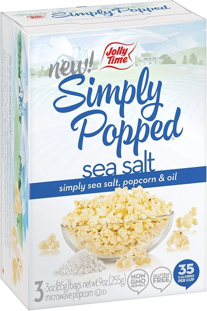 Jolly Time Simply Popped Sea Salt Pop Corn 255 gm