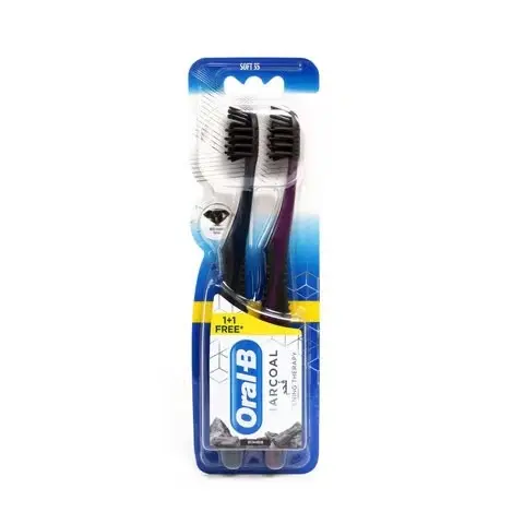 Oral B T'Brush Charcoal Twin Pack - view 1